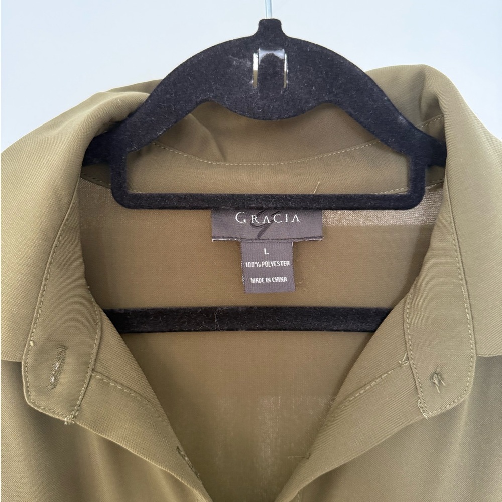 Olive Green Women's Dress - Picture 3 of 3